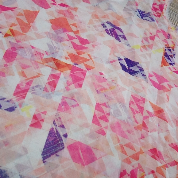 Lightweight Sheer Colorful Patterned Racerback Tank Top - Picture 10 of 13